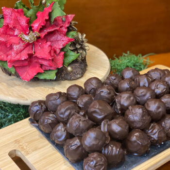 Bolas de coco con chocolate